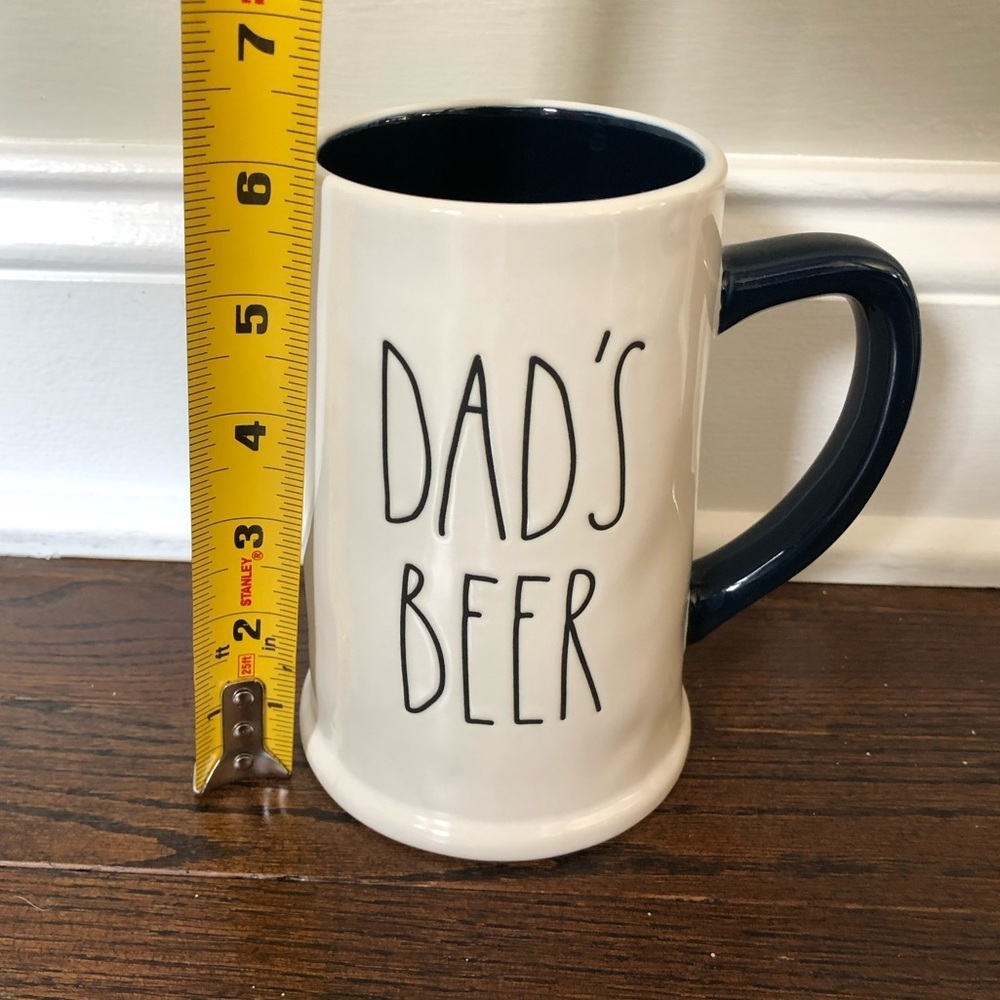Rae Dunn Father’s Day “Dad’s Beer” Navy Blue/White Large Beer Mug - NWOT! - Picture 7 of 9